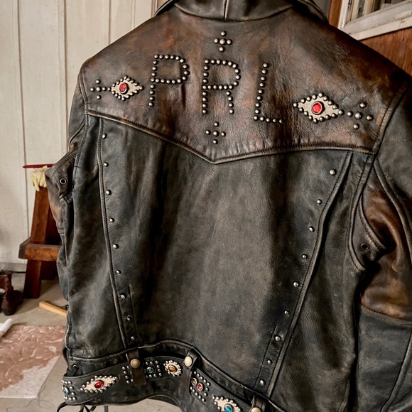 Ralph Lauren Jackets & Blazers - Polo Ralph Lauren leather Jacket Moto Biker Studs motorcycle